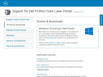5100cn driver download page on the Dell site