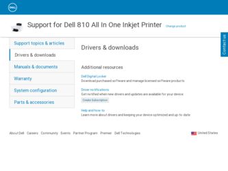 810 driver download page on the Dell site