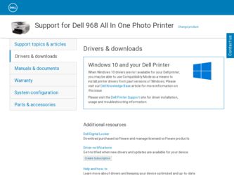 968 driver download page on the Dell site