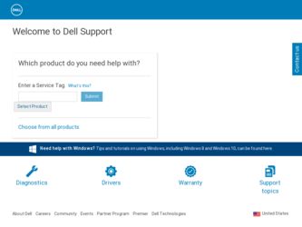 ALIENWARE AURORA driver download page on the Dell site
