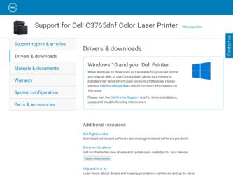 C3765dnf driver download page on the Dell site