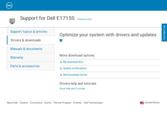 E1715S driver download page on the Dell site