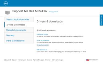 MR2416 driver download page on the Dell site