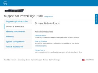 PowerEdge R330 driver download page on the Dell site