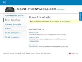 S5000 driver download page on the Dell site