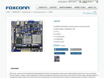 45CTP driver download page on the Foxconn site