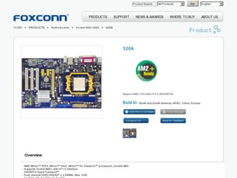 520A driver download page on the Foxconn site