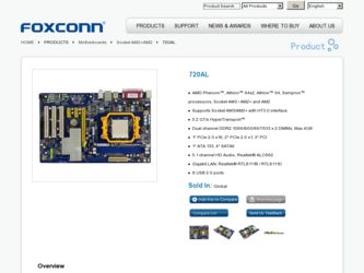 720AL driver download page on the Foxconn site