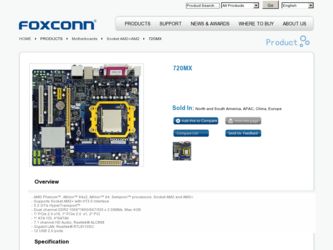 720MX driver download page on the Foxconn site