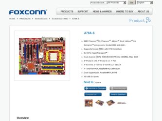 A79A-S driver download page on the Foxconn site