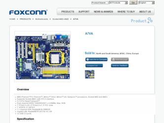 A7VA driver download page on the Foxconn site