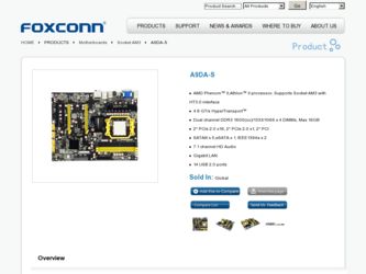 A9DA-S driver download page on the Foxconn site