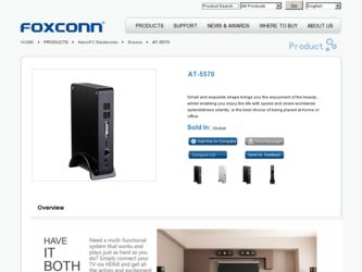 AT-5570 driver download page on the Foxconn site