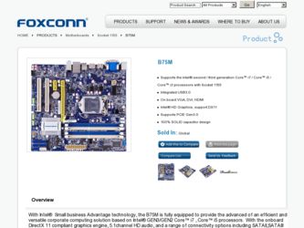 B75M driver download page on the Foxconn site