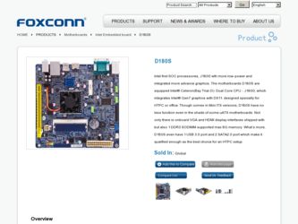 D180S driver download page on the Foxconn site