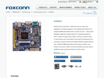D190S-D driver download page on the Foxconn site