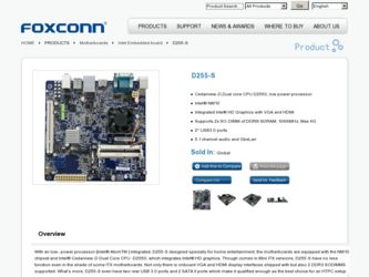 D255-S driver download page on the Foxconn site