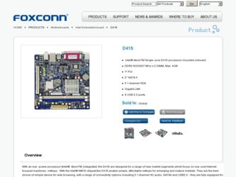 D41S driver download page on the Foxconn site