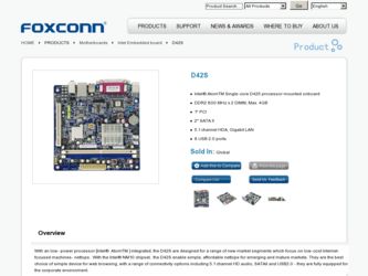 D42S driver download page on the Foxconn site