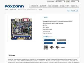 D51S driver download page on the Foxconn site