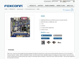 D52S driver download page on the Foxconn site