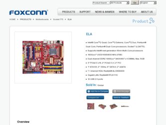 ELA driver download page on the Foxconn site