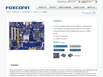 G41MD-V driver download page on the Foxconn site