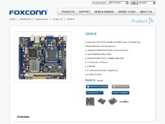 G41S-K driver download page on the Foxconn site