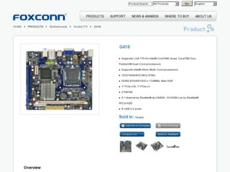 G41S driver download page on the Foxconn site