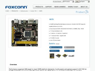 H67S driver download page on the Foxconn site