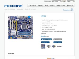 H77M-S driver download page on the Foxconn site