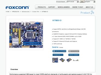 H77MXV-D driver download page on the Foxconn site