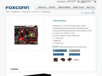 Inferno Katana driver download page on the Foxconn site