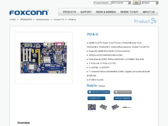 P31A-G driver download page on the Foxconn site