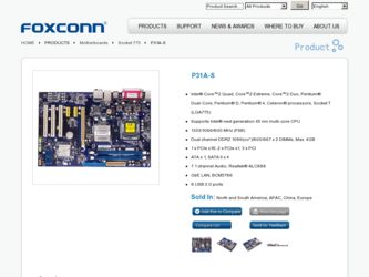 P31A-S driver download page on the Foxconn site
