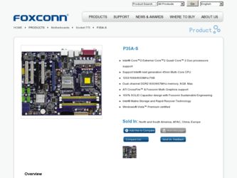 P35A-S driver download page on the Foxconn site