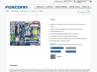 P35A driver download page on the Foxconn site