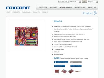 P35AP-S driver download page on the Foxconn site