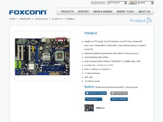P35AX-S driver download page on the Foxconn site