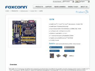 Q57M driver download page on the Foxconn site
