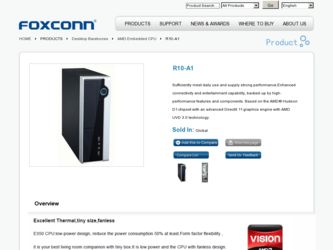 R10-A1 driver download page on the Foxconn site