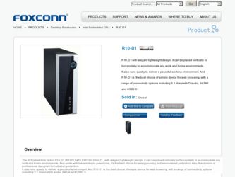 R10-D1 driver download page on the Foxconn site