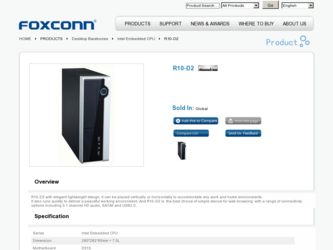 R10-D2 driver download page on the Foxconn site