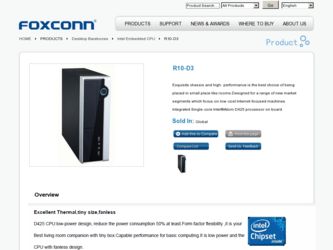 R10-D3 driver download page on the Foxconn site