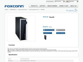 R10-S3 driver download page on the Foxconn site