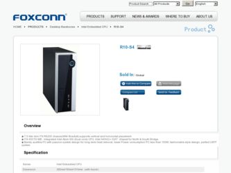 R10-S4 driver download page on the Foxconn site