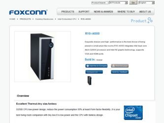 R10-i4000 driver download page on the Foxconn site