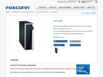 R10-i4100 driver download page on the Foxconn site