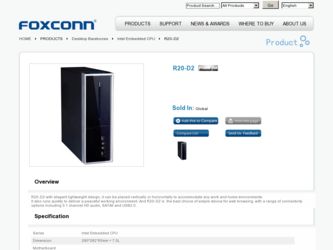 R20-D2 driver download page on the Foxconn site