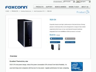 R20-D4 driver download page on the Foxconn site